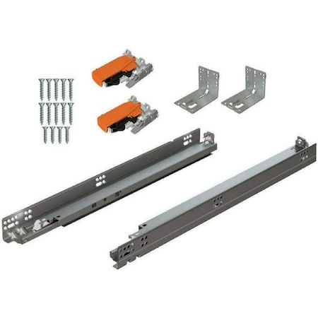Blum 15  TANDEM Drawer Slides With BLUMOTION, Locking Devices, Mounting Brackets, And Screws, (One Pair)